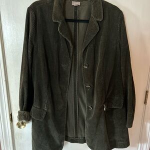 Vintage J.Jill  Green Corduroy Jacket
